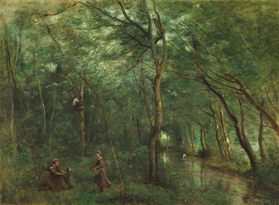 Recolectores de anguilas de Jean Baptiste Camille Corot